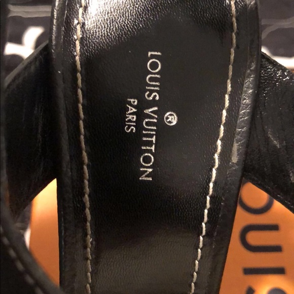 Black Louis Vuitton Bahiana Sandals/Heels - Picture 8 of 8
